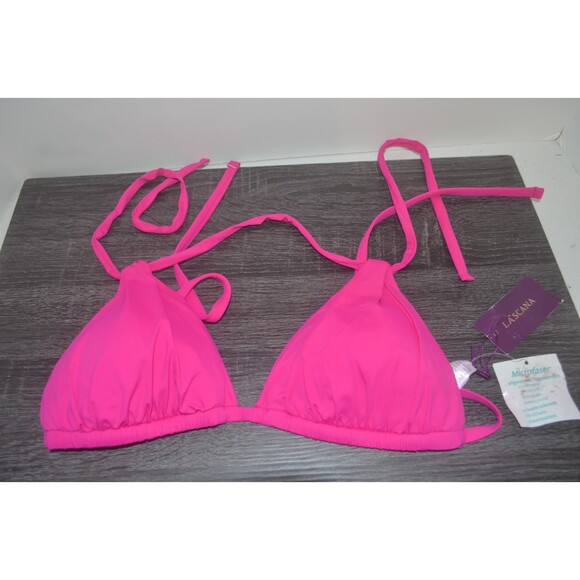 LASCANA Women's Hot Pink Triangle Bikini Top Size 36A/B - New with Tags - - Picture 1 of 7